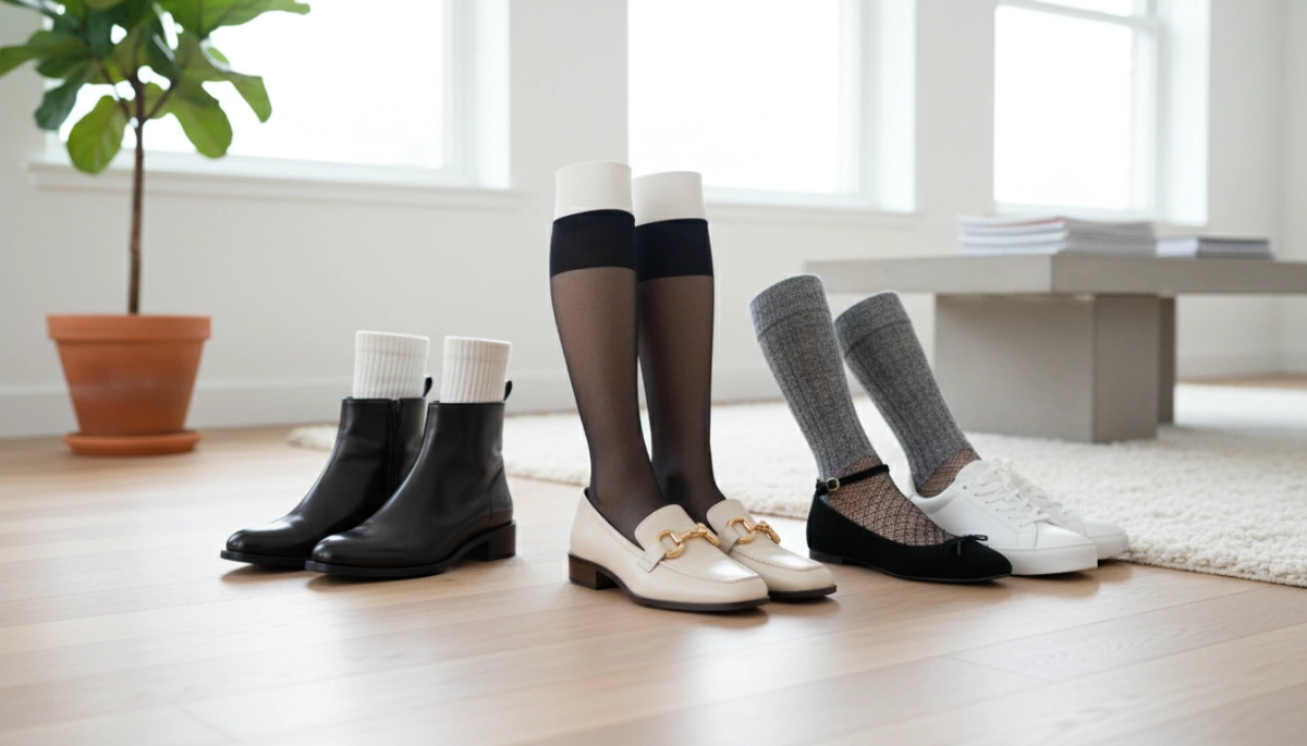 The Art of Layering Shoes with Socks and Tights Stylishly Explained
