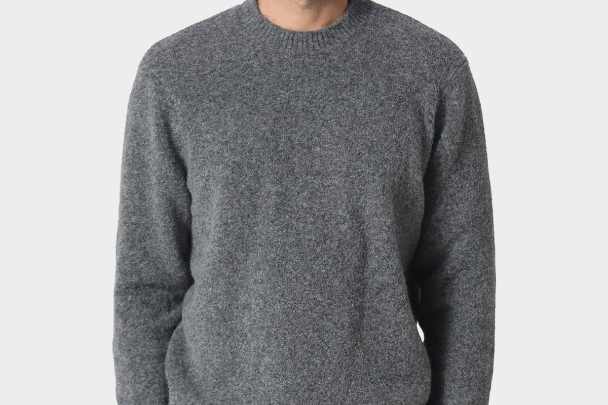 Charcoal SEDLEY knitwear shown against a clean studio background